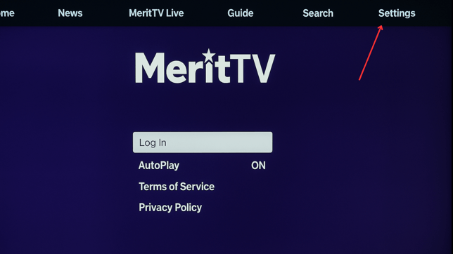 How to log in via roku - step 2