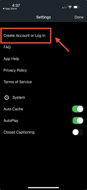 How to sign up on mobile - step 2.