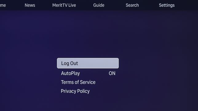 How to log out via roku